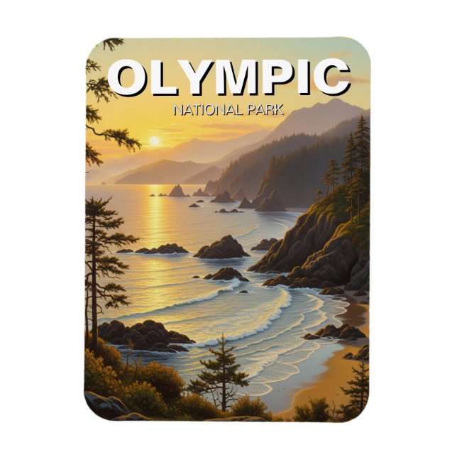 Ímã Viagem ao Parque Nacional Olímpico de Washington (Vertical)