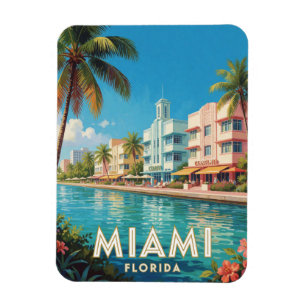 Ímã Viagem Art Deco Miami Flórida 