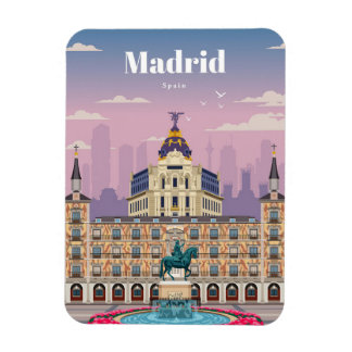 Ímã Viagem Art Viagem Para A Espanha Madrid