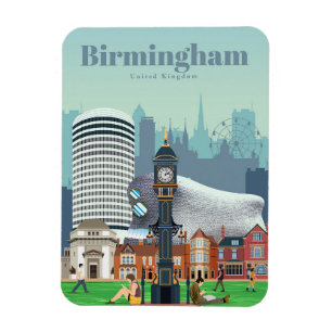 Ímã Viagem Art Viagem Para Birmingham