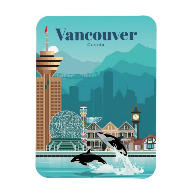 Ímã Viagem Art Viagem Para Vancouver (Vertical)