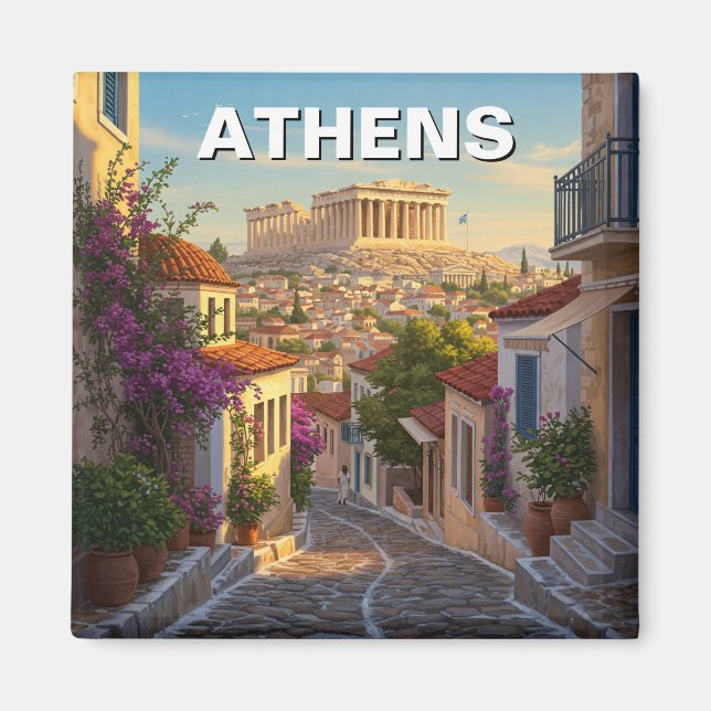 Imã Viagem Atenas Grécia (Frente)