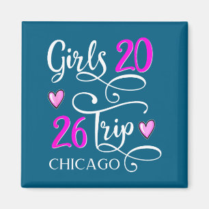 Imã Viagem Bonita Grupo de Viagem de Chicago Correspon