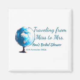 Imã Viagem chá de panela adicione nome data miss à Sra