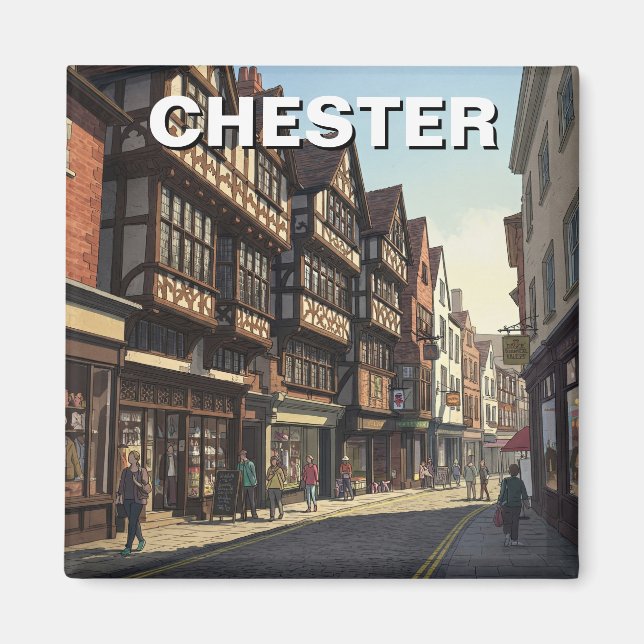 Imã Viagem Chester England (Frente)