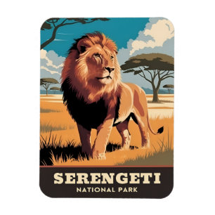 Ímã Viagem Clássica Parque Nacional Serengeti Tanzânia