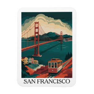 Ímã Viagem Clássica Ponte Golden Gate São Francisco