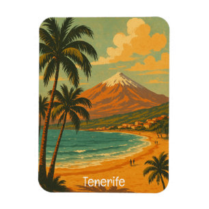 Ímã Viagem Clássica Tenerife Ilha Canária Monte Teide