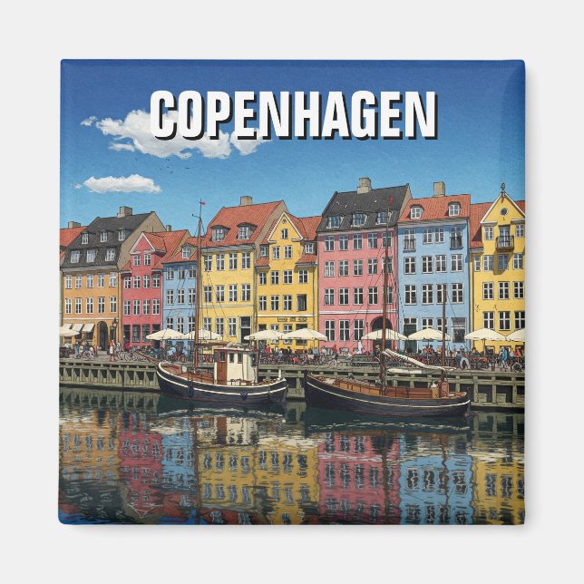 Imã Viagem Copenhague Dinamarca (Frente)