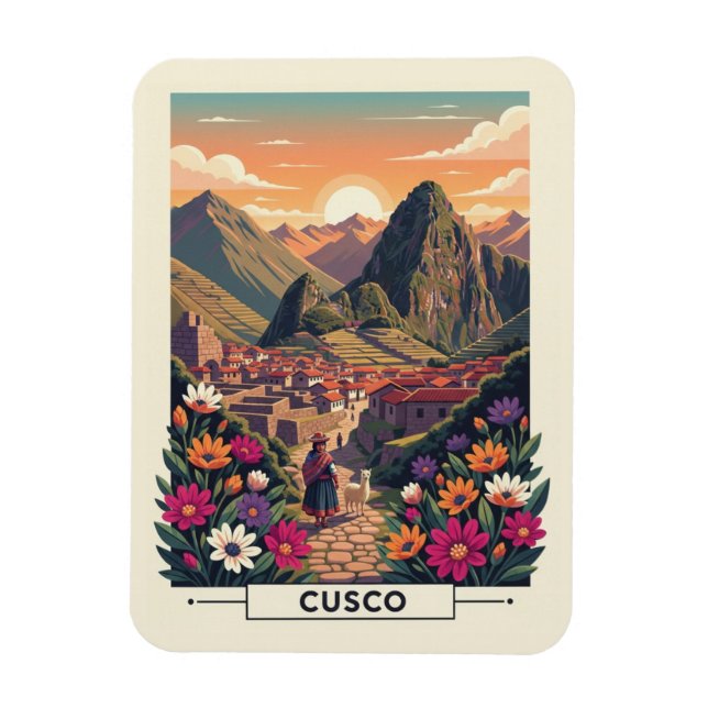 Ímã Viagem Cusco Peru (Vertical)