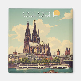 Imã Viagem da Catedral de Colônia de Vintage na Aleman