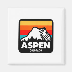 Imã Viagem da Família Snowboard em Aspen Colorado Skii