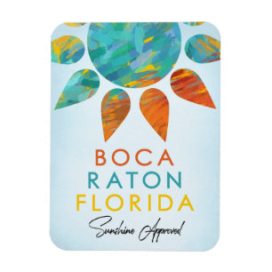 Ímã Viagem da luz do sol de Boca Raton Florida
