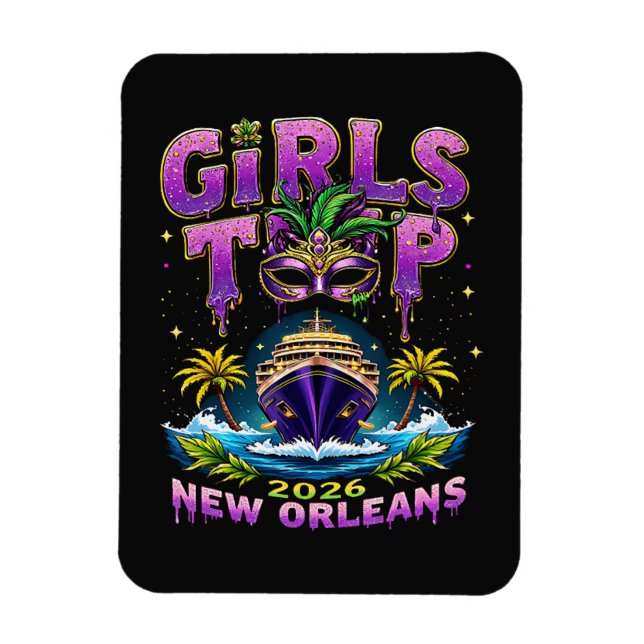 Ímã Viagem das Meninas 2026 Nova Orleans (Vertical)