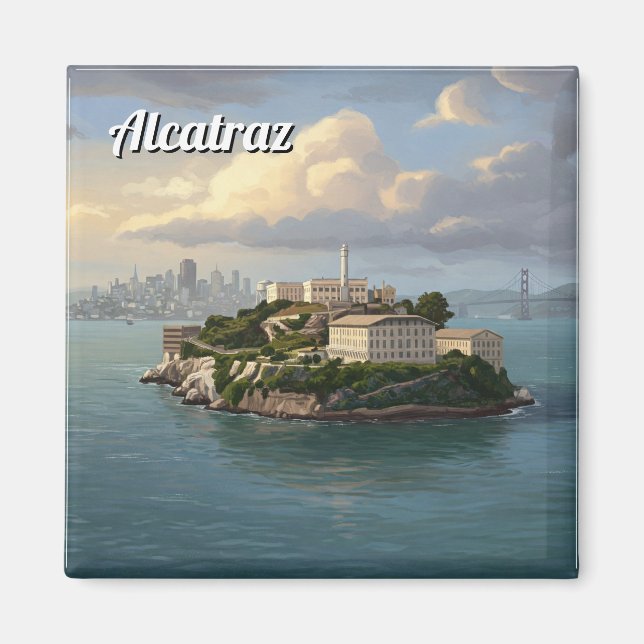 Imã Viagem de Alcatraz San Francisco (Frente)