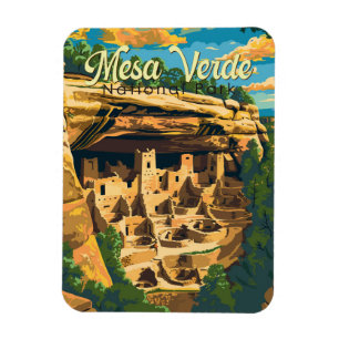 Ímã Viagem de Arte do Parque Nacional Mesa Verde