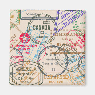 Imã Viagem de Carimbos do Passport