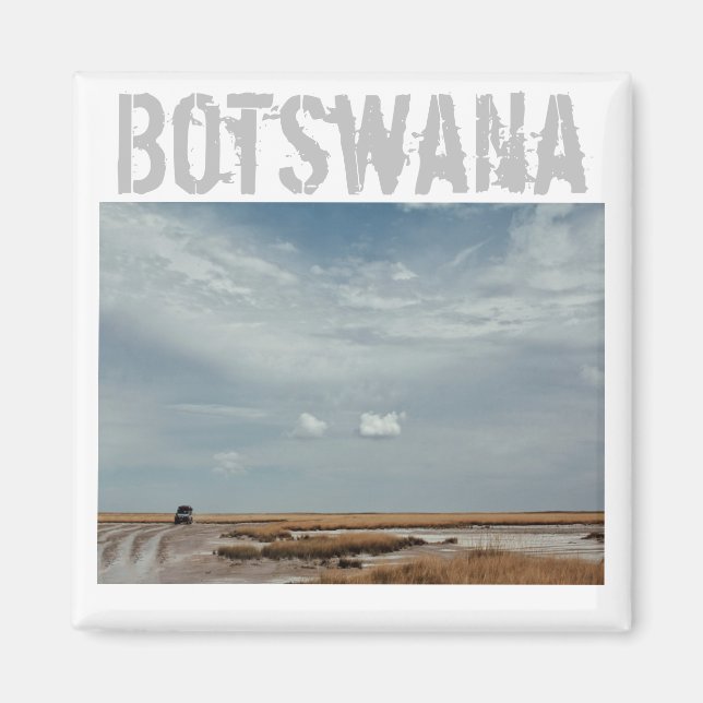 Imã Viagem de carro do Botsuana Panorâmica (Frente)