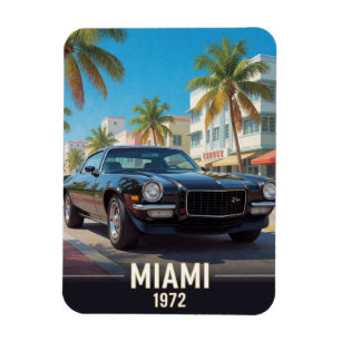Ímã Viagem de Carro Musculoso de Miami 1972 Flórida
