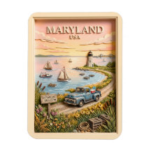 Viagem de carro pelos EUA em Maryland Baía de Ches