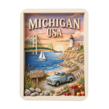 Viagem de Carro por Michigan Ponte Mackinac Caminh