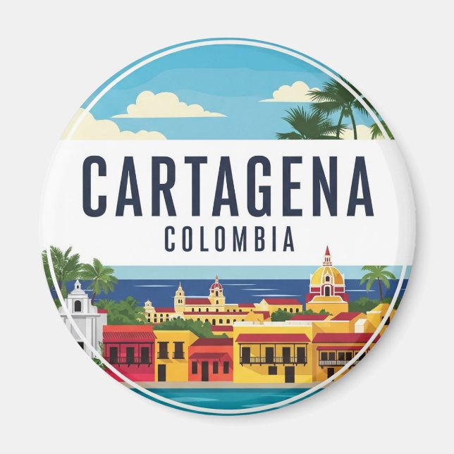 Imã Viagem de Cartagena Colombia (Frente)