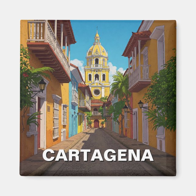 Imã Viagem de Cartagena Colombia (Frente)