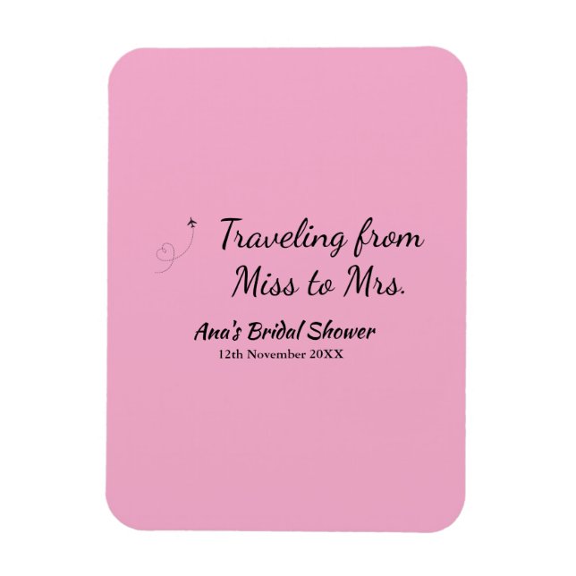 Ímã Viagem de Chá de Panela adicionar nome data vai pe (Vertical)