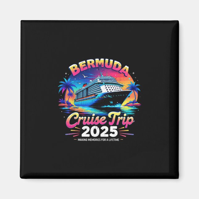 Imã Viagem de Cruzeiro Bermudas 2025 Presente de Féria (Frente)