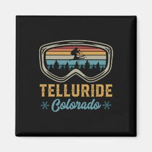 Imã Viagem de Esqui para Telluride Colorado Estilo 70s