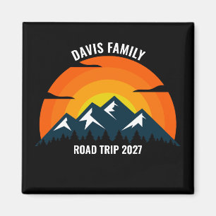 Imã Viagem de Estrada de Montanha Sunset Personalizada
