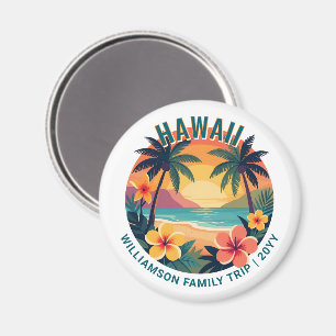 Imã Viagem de Família Personalizada de Férias Tropicai