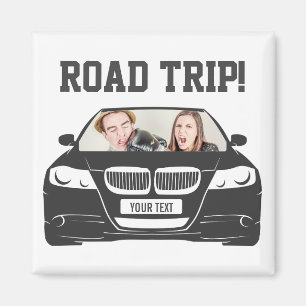 Imã Viagem De Fotos De Carro Personalizado Engraçado