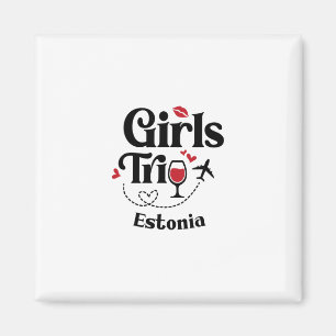 Imã Viagem de garotas de vinho adorável Estônia Viagem