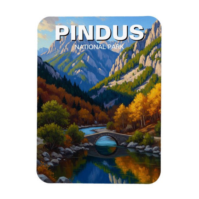 Ímã Viagem de Grécia do Parque Nacional dos Pindus (Vertical)