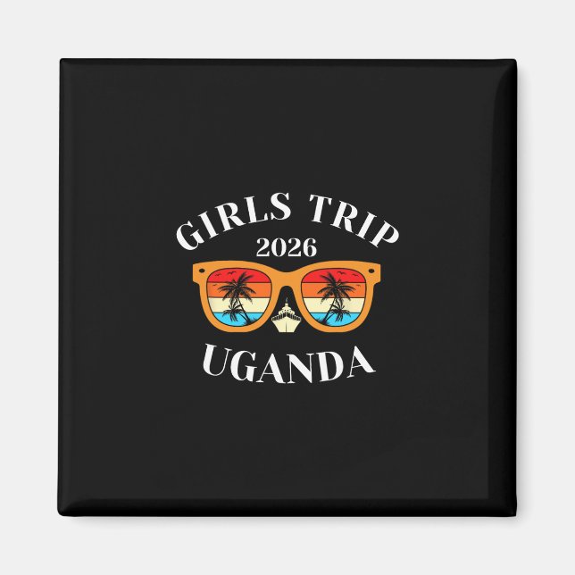 Imã Viagem de Meninas 2026 Uganda Férias de Primavera  (Frente)