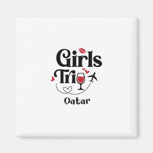Imã Viagem de meninas de vinho fofo Qatar Viagem Féria