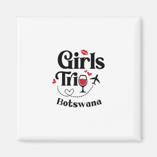 Imã Viagem de meninas do vinho fofo Botsuana Viagem Fé