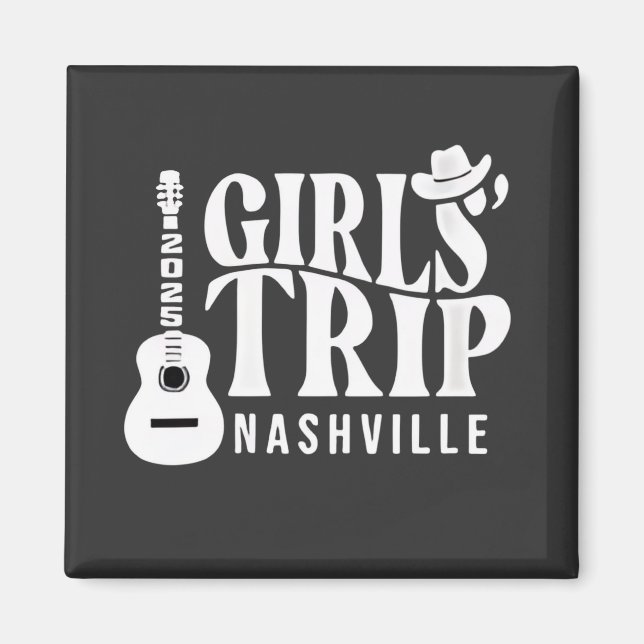 Imã Viagem de Meninas Nashville 2025 Férias de Verão  (Frente)