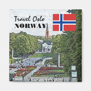 Imã Viagem de Noruega Escandinávia Oslo Vigeland do