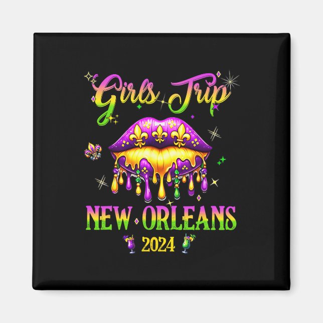 Imã Viagem de Nova Orleans para raparigas 2024 Mardi G (Frente)