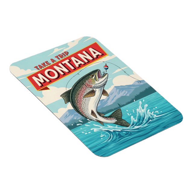Ímã viagem de pesca em Montana (Lado Direito)