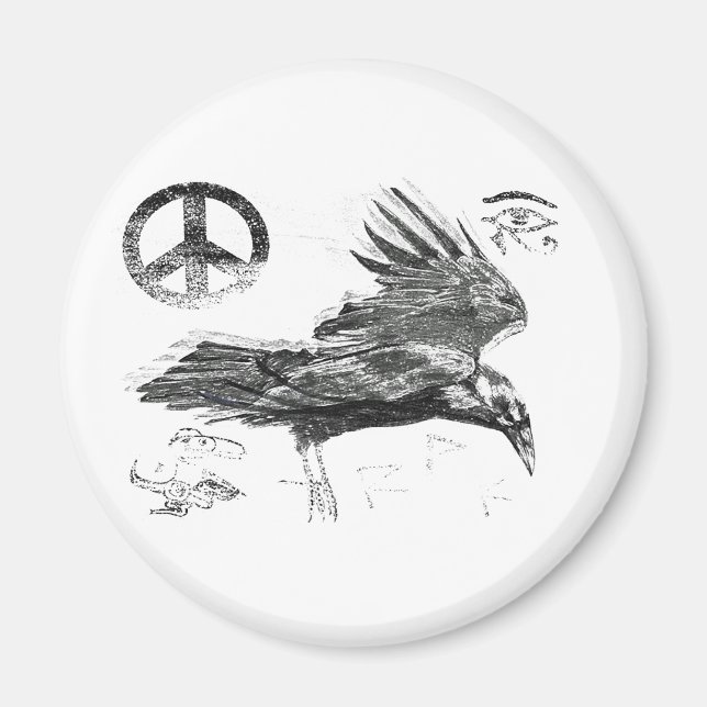 Imã viagem de raven (Frente)