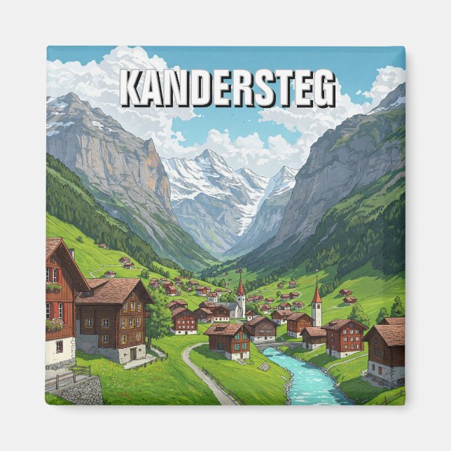 Imã Viagem de Suiça de  Kandersteg (Frente)