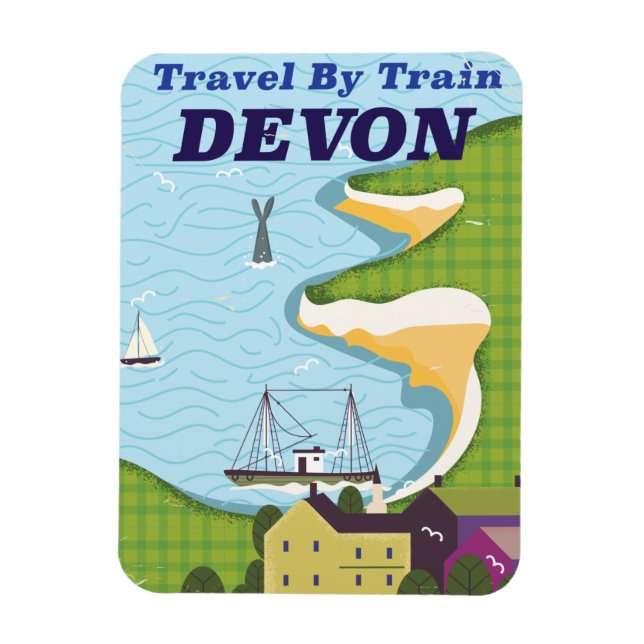 Ímã Viagem de Trem Devon (Vertical)