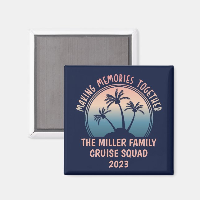 Imã Viagem de Verão de Férias Familiares Personalizada (Front/Back)