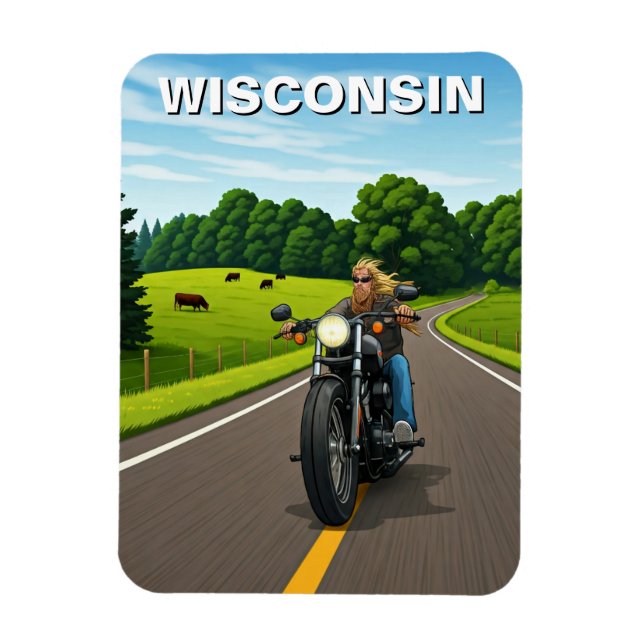Ímã Viagem de Wisconsin (Vertical)