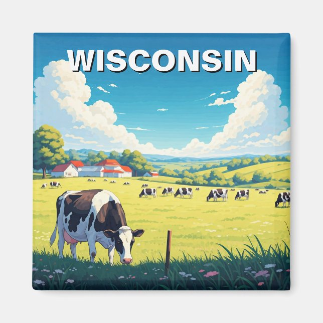 Imã Viagem de Wisconsin (Frente)