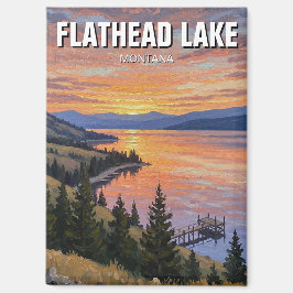 Imã Viagem do Lago Flathead Montana