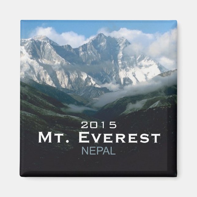 Imã Viagem do Nepal Mt. Everest Foto: Souvenir Magnets (Frente)